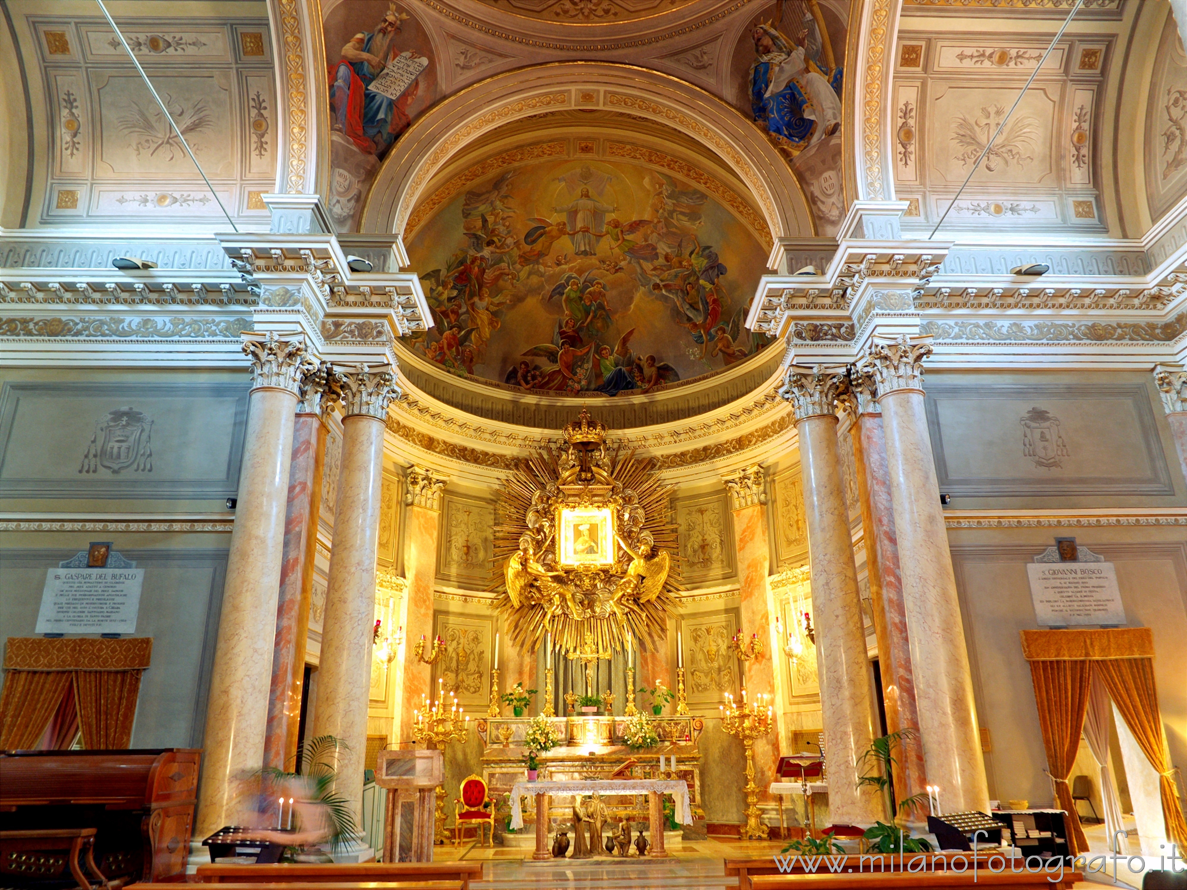 Rimini (Italy) - Back wall of the Sanctuary of the Madonna della Misericordia